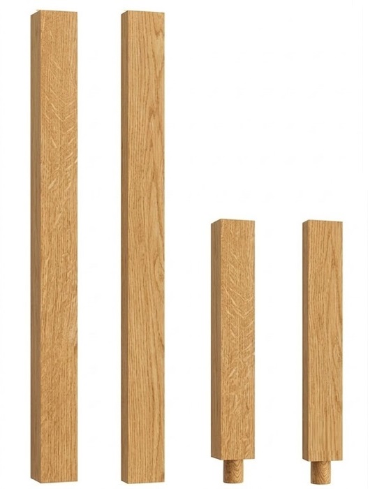 Oak 120mm Plain Square Newels