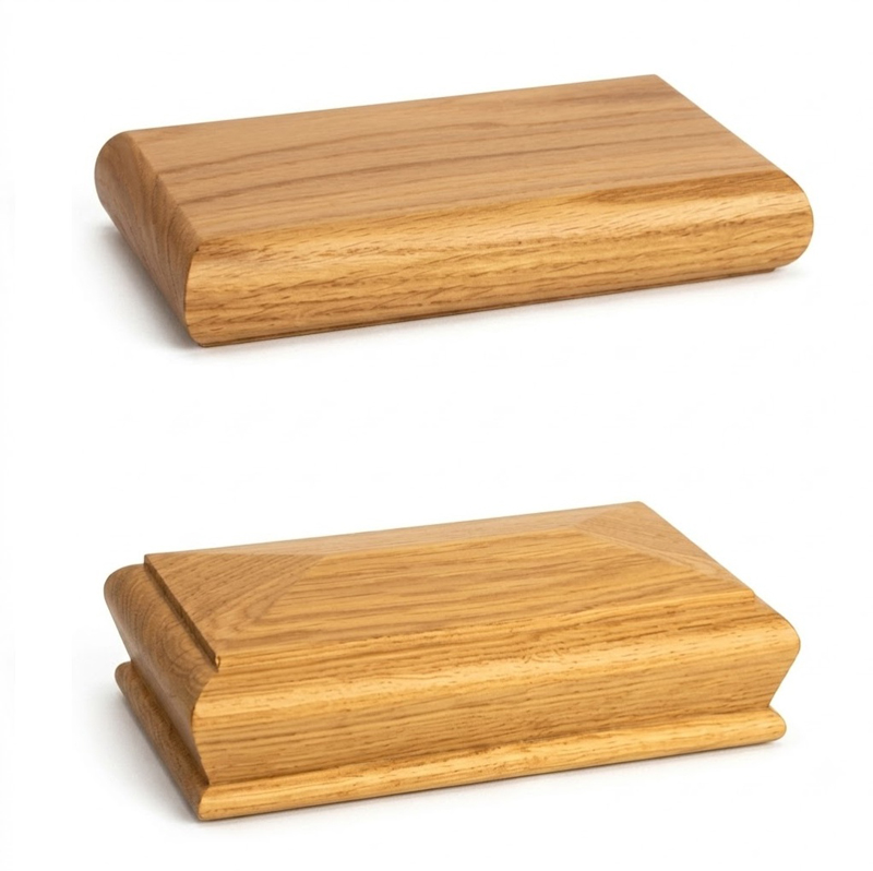 Oak Rectangular Double Caps