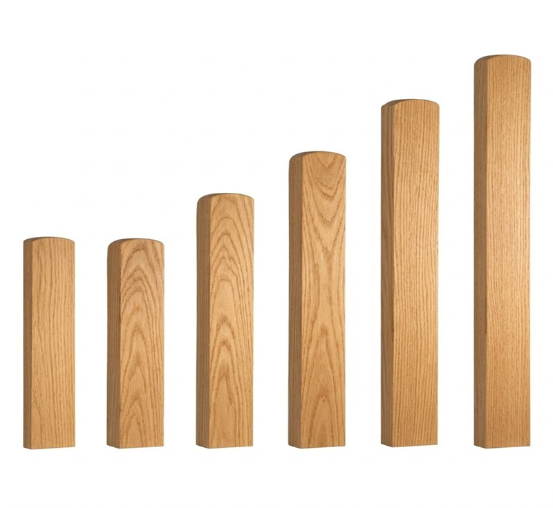 120mm Solid Oak Newel Base