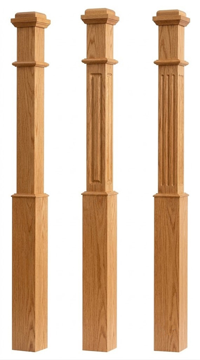 Oak Box Newels