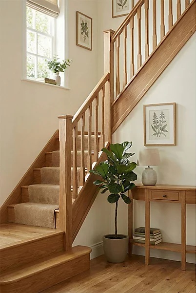 Classic Stop Chamfered Oak Staircase