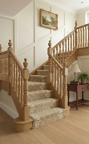 Grecian Fluted Oak Staircase