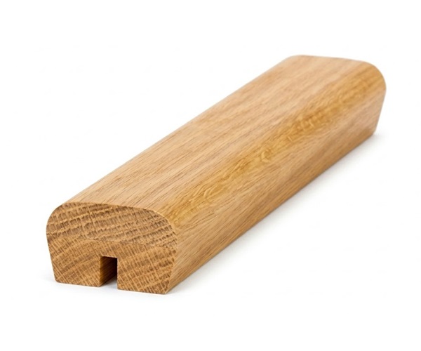 White Oak Modern 10mm Grooved Handrails For Glass