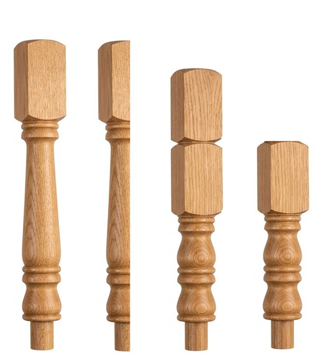 Oak 120mm Georgian Turned Newels