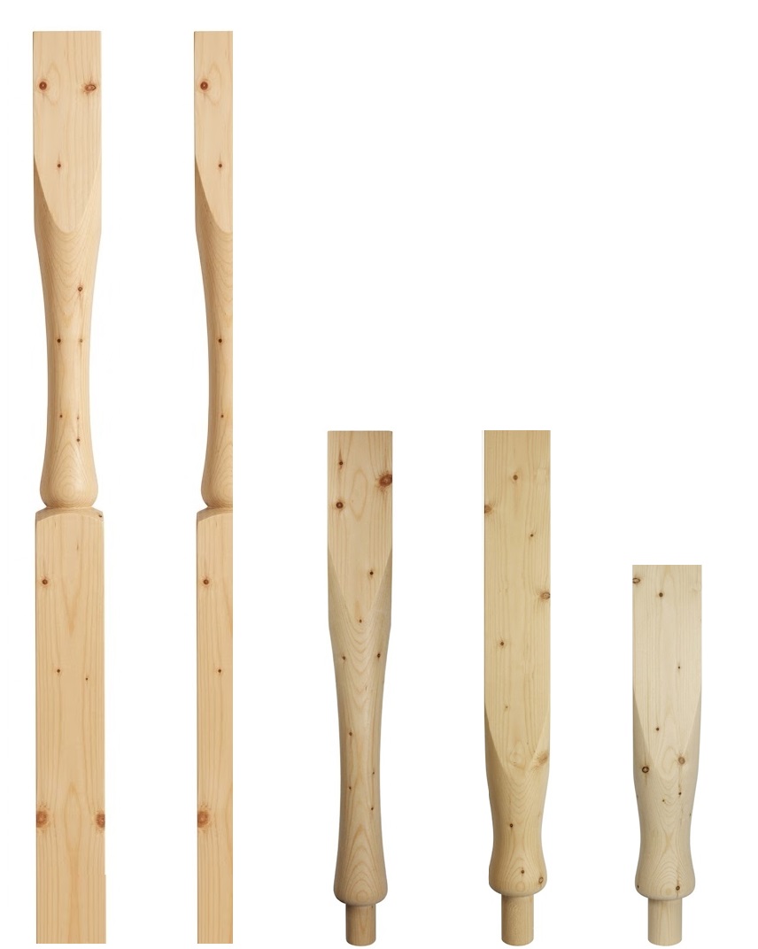Pine Precision Newel Posts