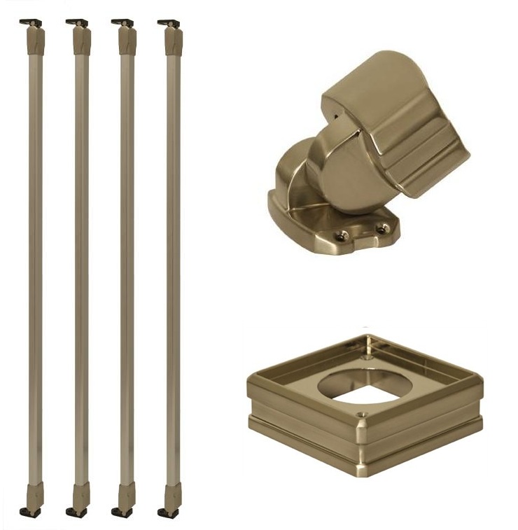 Solution Brushed Nickel Spindles & Connectors