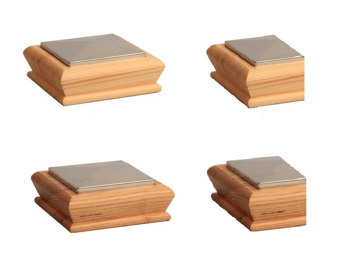 Unique Chrome Pyramid Newel Caps