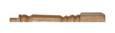 Oak 120mm Half Oxford Newel Post 220mm Head