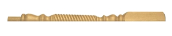 Oak 120mm Half Barley Twist Newel Post 220mm Head