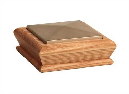 Unique Ash Brushed Pyramid Newel Cap