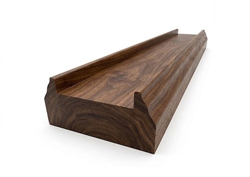 Walnut Baserail 1.8mtr 41mm groove with infill
