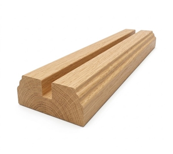 Oak TB Baserail 2.4mtr 10mm x 15mm Groove For Glass Inc Infill