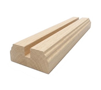 Oak TB Baserail 3.6mtr 13mm Groove For  Groove For Metal Spindles Inc Infill