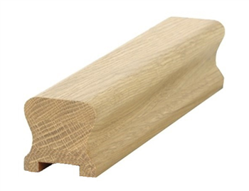 Oak HDR Handrail 1.2mtr 32mm groove with infill