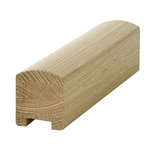 Oak Contemporary Handrail 2.4mtr - 32mm groove with infill Pat-800