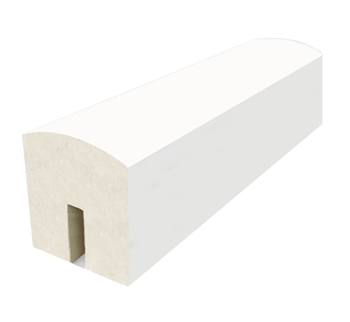 White Primed Contemporary Handrail 4.2mtr 10mm x 25mm Groove For Glass Inc Infill Pat-800