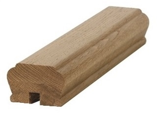 Oak Newark Handrail 3.9mtr - 13mm x 25mm Groove For Metal Spindles Inc Infill Pat-164