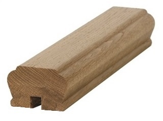 Oak Newark Handrail 4.2mtr 10mm x 25mm Groove For Glass Inc Infill Pat-164