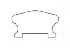 Oak Oxford Handrail 1.2mtr 55mm groove with infill Pat-75