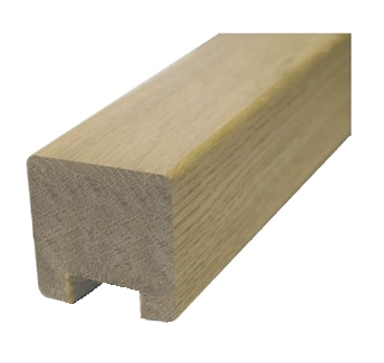Oak Square Handrail 4.2mtr - 41mm groove with infill
