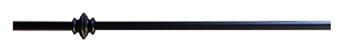 Iron Black Matt Sheen Cheshire Marbury Round Rake Spindle