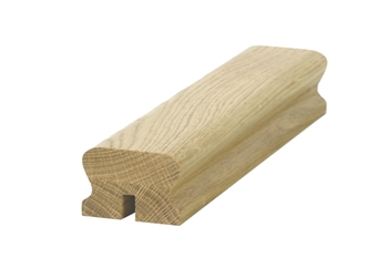 Oak LHR Handrail 1.2mtr 10mm x 25mm Groove For Glass Inc Infill