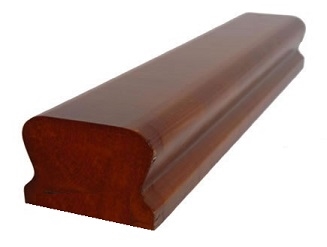 Dark Hardwood LHR Handrail 2.4mtr Ungrooved
