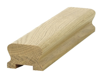 Oak LHR Handrail 2.7mtr 35mm groove with infill