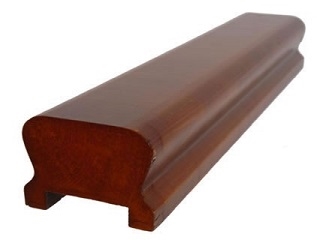 Dark Hardwood LHR Handrail 3.6mtr 35mm groove with infill