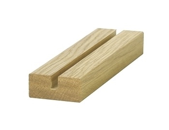 Oak Modern Baserail 1.2mtr 13mm Groove For  Groove For Metal Spindles Inc Infill