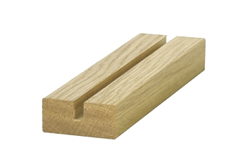 Oak Modern Baserail 2.4mtr 8mm Groove For Glass Inc Infill