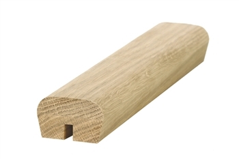 Oak Modern Handrail 1.8mtr 10mm x 25mm Groove For Glass Inc Infill Pat-21