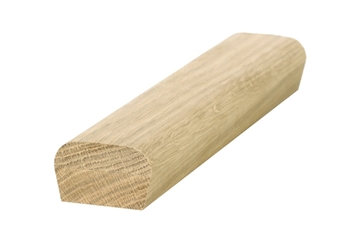Oak Modern Handrail 3.0mtr Ungrooved For Glass Pat-21