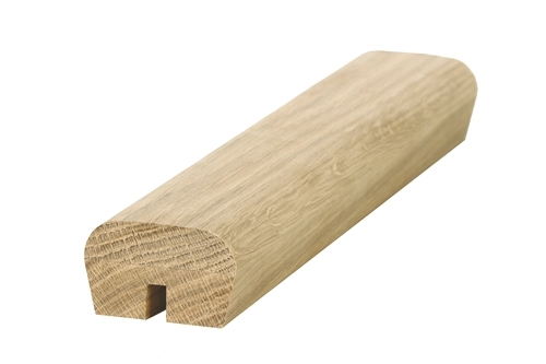 Oak Modern Handrail 3.9mtr 8mm Groove For Glass Inc Infill Pat-21