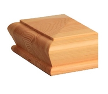 Pine Pyramid Newel Half Cap 120mm