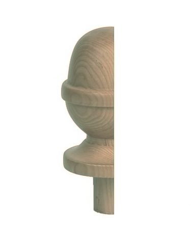 Hemlock Acorn Half Newel Cap 90mm