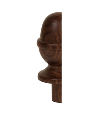Walnut Acorn Newel Half Cap 90mm