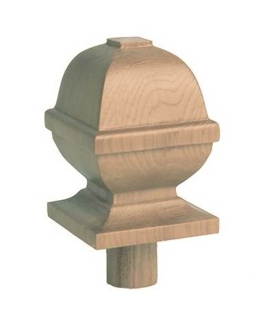 Hemlock Square Provincial Newel Cap 90mm