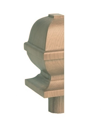 Hemlock Square Provincial Half Newel Cap 90mm