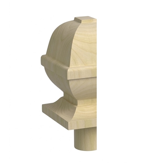Tulip Square Provincial Half Newel Cap 90mm