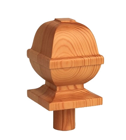 Pine Square Provincial Newel Cap 90mm