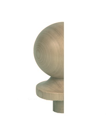Hemlock Ball Newel Half Cap 90mm
