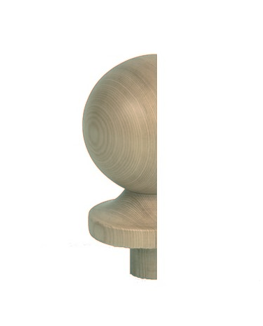 Hemlock Ball Newel Half Cap 90mm