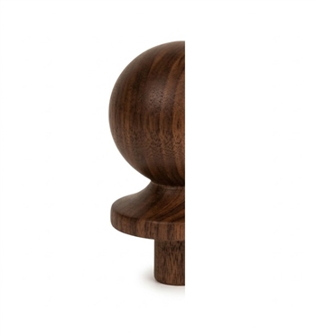 Walnut Ball Newel Half Cap 90mm