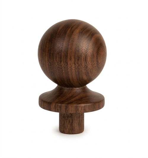 Walnut Ball Newel Cap 90mm