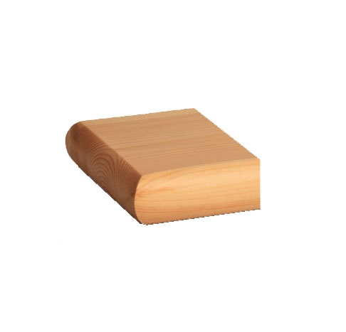 Pine Flat Newel Half Cap 90mm