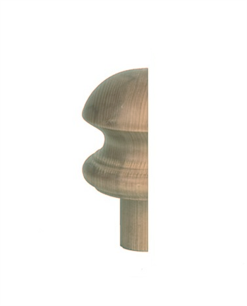 Hemlock Mushroom Half Newel Cap 90mm