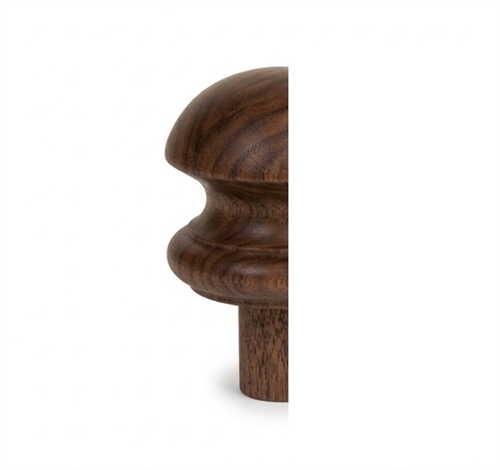Walnut Mushroom Newel Half Cap 90mm