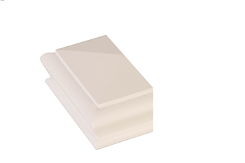 White Primed Pyramid Newel Half Cap 90mm