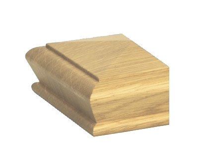 Oak Pyramid Newel Half Cap 95mm
